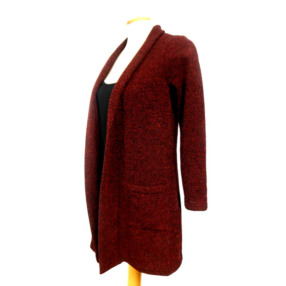 NWT Super Soft Burgundy Long Cardigan - size Small - Picture 4 of 4